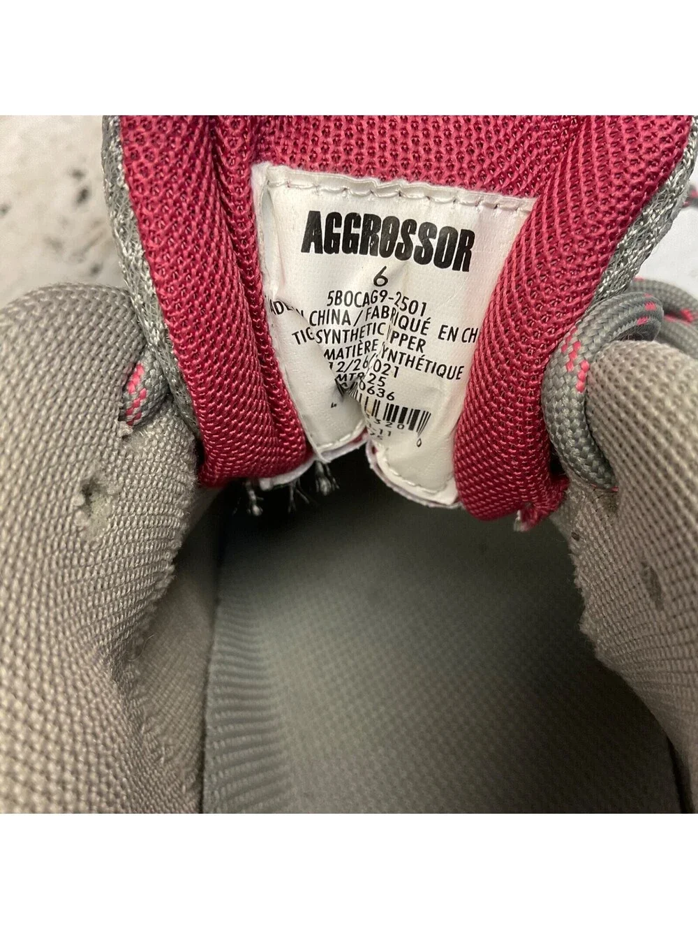 Aggressor Women's Steel Toe SP Safety Athletic Shoes 2501 Grey/Pink Size 6M